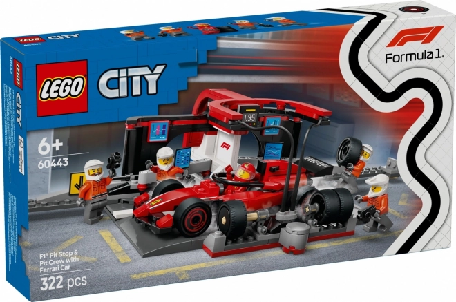 LEGO City 60443 Pitstop F1 met monteurs en Ferrari-auto