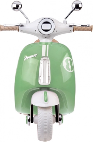 Klassieke elektrische kinderscooter oranje – Groen