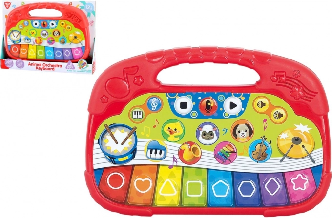 dierenpiano voor de allerkleinsten met geluiden en melodieën 25 cm