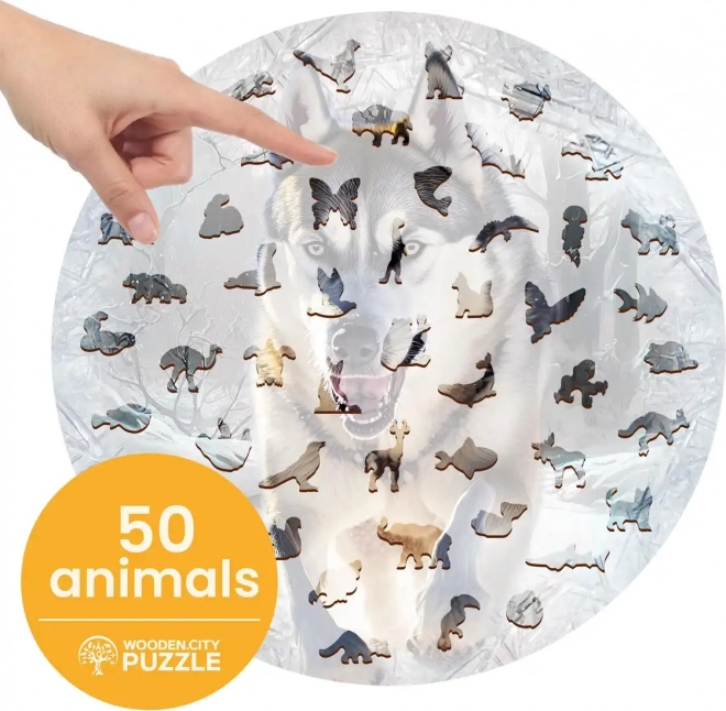WOODEN CITY Houten puzzel Rennende Wolf 505 stukjes ECO