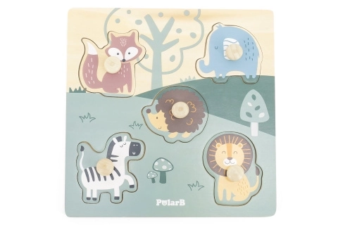 Houten insteekpuzzel - dieren