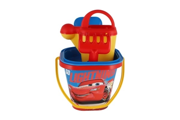 Set voor zand Auto's plastic 5 stuks 26x18cm in net 12m+ Wader