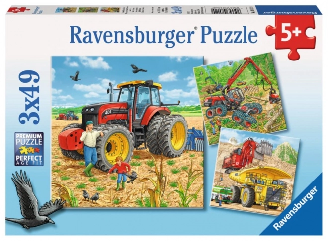 Ravensburger puzzel grote machines 3x49 stukjes