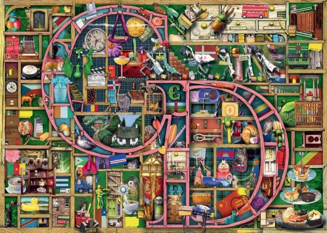 RAVENSBURGER Puzzel Geweldige alfabet - letter C en D 1000 stukjes