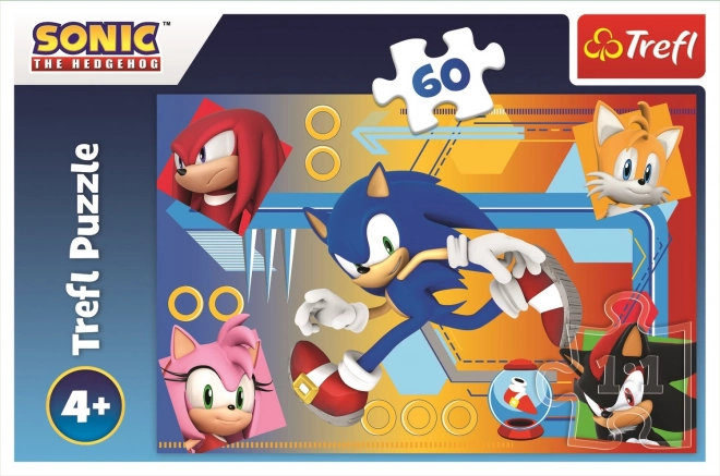 Puzzel Sonic 60 stukken Sonic in actie