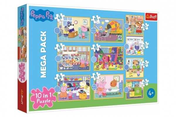Puzzel 10v1 Peppa Pig
