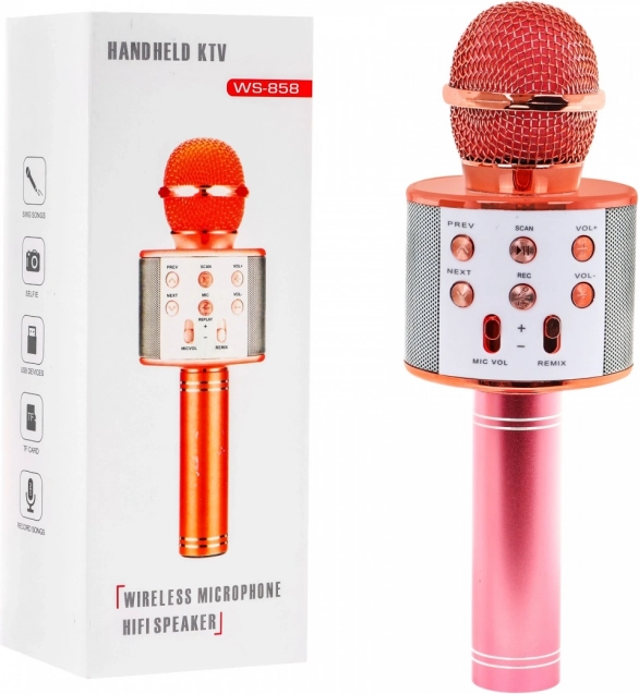 Karaoke microfoon met luidspreker – Roségoud