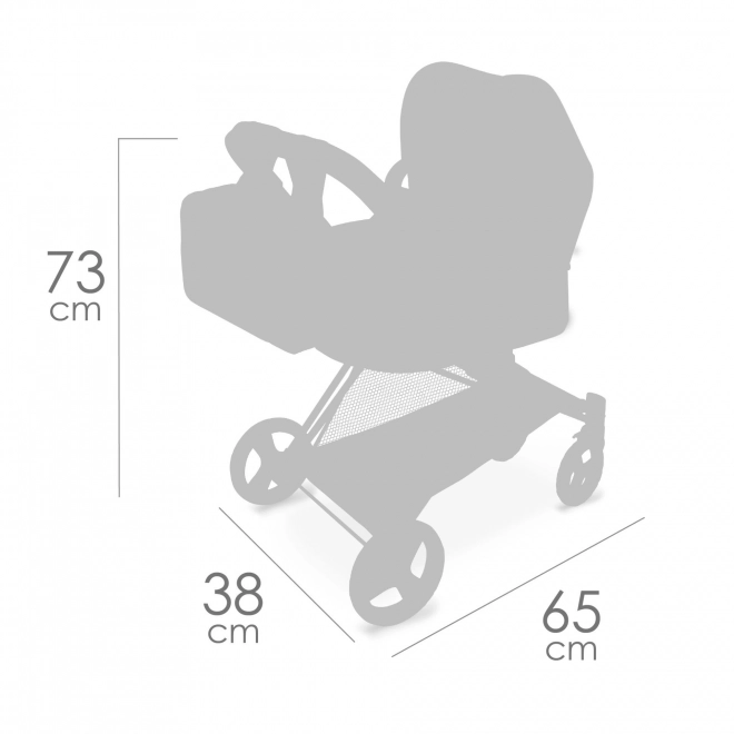 DeCuevas 81777 Opvouwbare poppenwagen 3-in-1 met rugzak CITY X 2024 - 73 cm