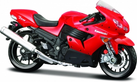 Modelmotor Kawasaki Ninja ZX-14 met sokkel 1:18