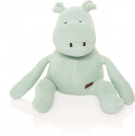 Gebreide knuffel Nijlpaard, Mint