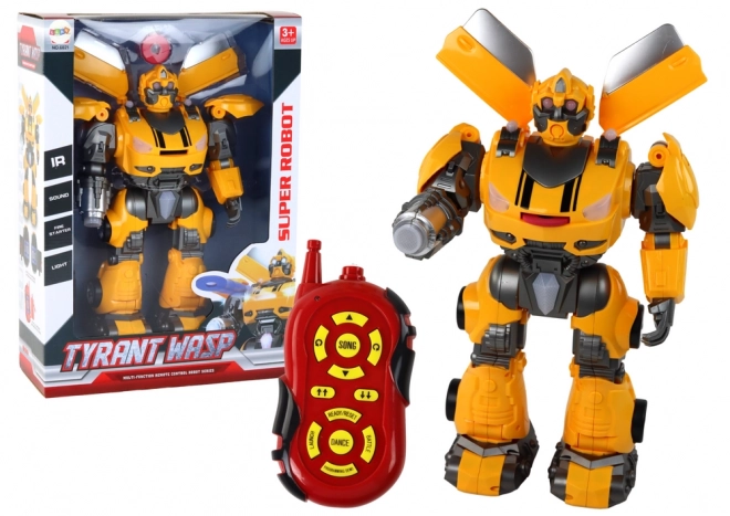 Grote radiogestuurde robot R/C geel geluidslichten