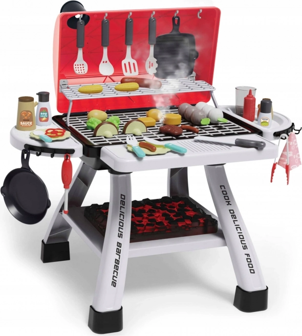 Woopie Kinder Tuingrill interactief met LED en stomeffect, set XL 41 stuks