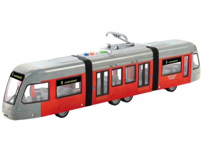 Tram met echte aankondigingen