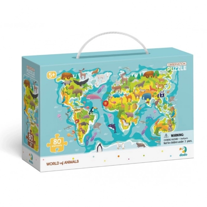 Puzzel met het zoeken naar afbeeldingen Dierenwereld 80 stukjes