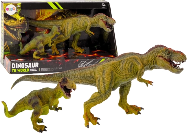 Tyrannosaurus-figuren met jonge dinosaurus