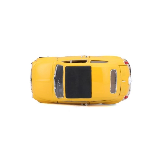 Bburago modelauto Fiat 500 F 1965 geel 1:24