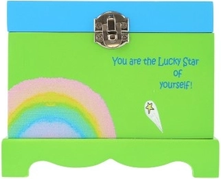 Duurzame houten uitvoering met regenboog