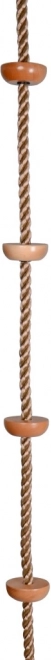 Klimtouw met houten voetsteunen