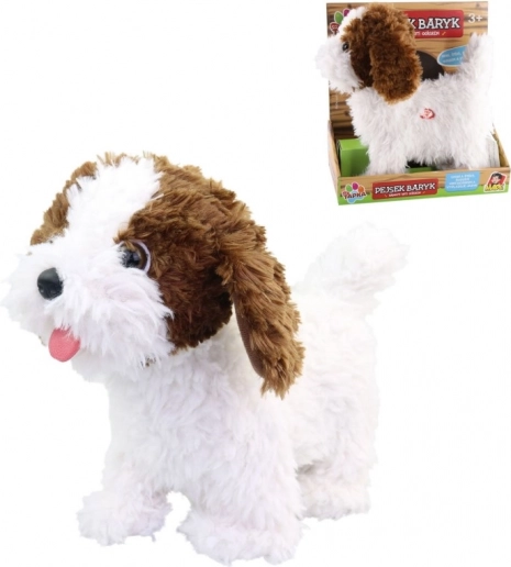 Lopende pluchen hondje