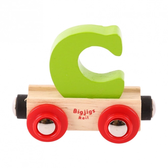 Bigjigs Rail Wagons Houten Treinbaan - Letter C