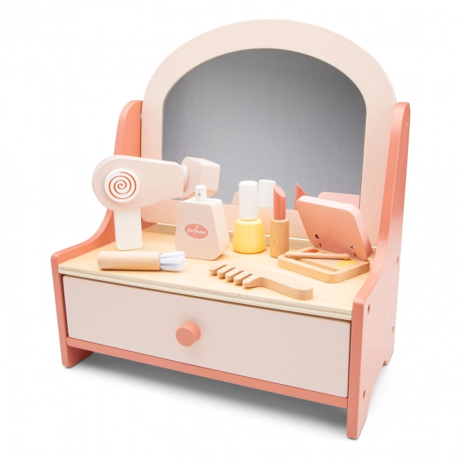 Houten kinderkaptafel met accessoires
