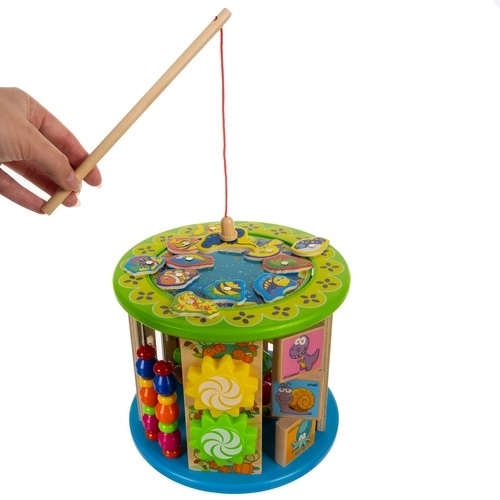 Houten blok met spelletjes voor kinderen