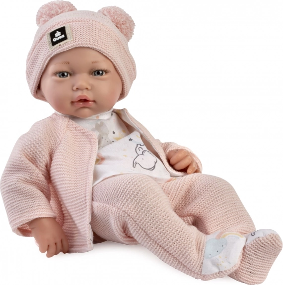 Realistische babypop met zacht stoffen lichaam 36 cm