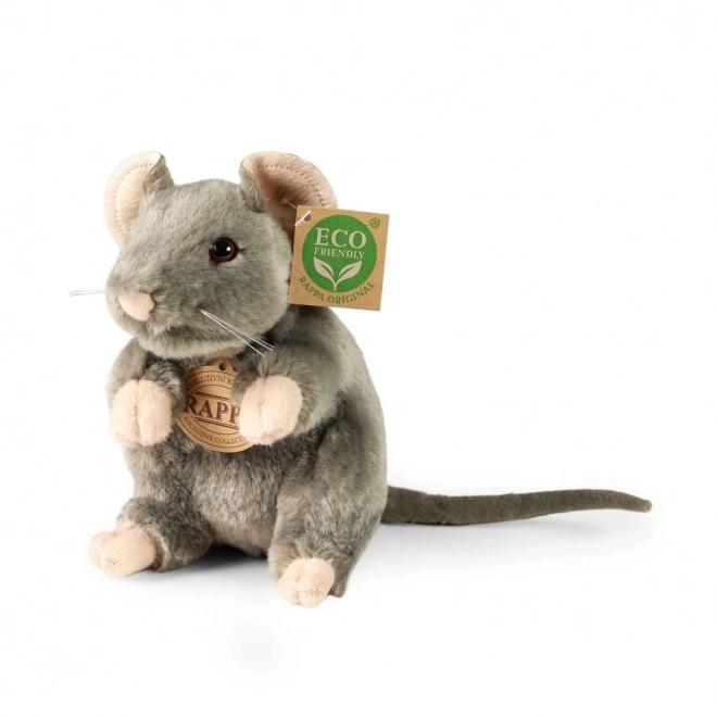 Rappa Zittende Pluchen Muis 16 cm MILIEUVRIENDELIJK