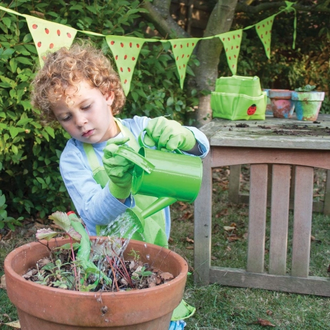 Bigjigs Toys Tuinset met gereedschap in groene canvas tas