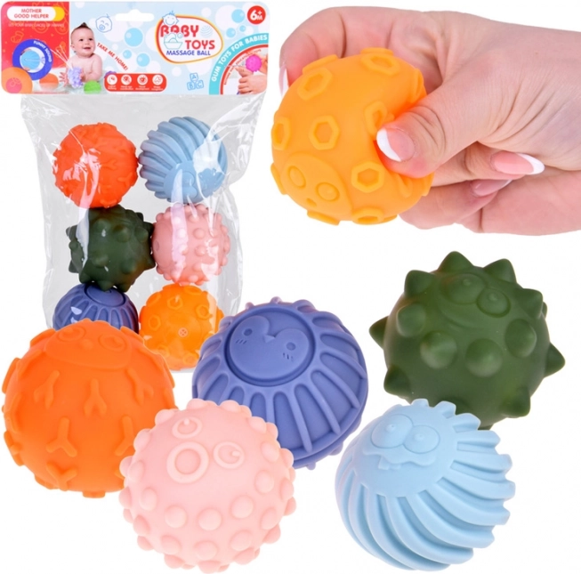 Gekleurde sensorische ballen voor kinderen, 6 stuks