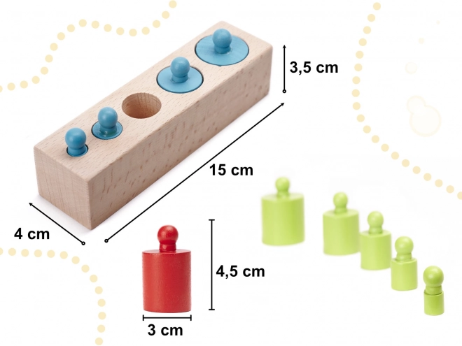 Houten Montessori kleurig balansblok