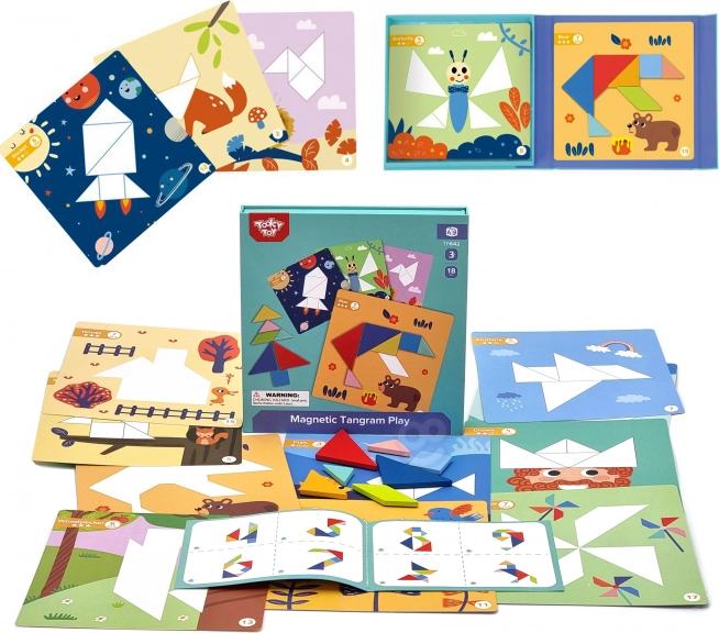 Magnetische tangram-puzzel voor kinderen 18 stukjes TOOKY TOY