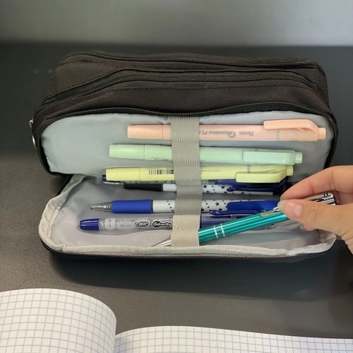 zwarte driekamer etui Maaleo