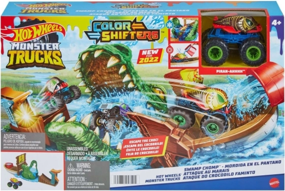 HOT WHEELS MONSTER TRUCKS Color Shifters – krokodillentanden speelset