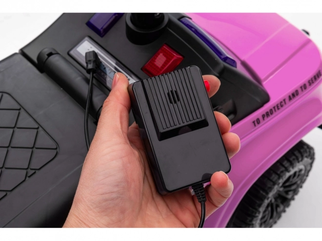 Kind loopauto Politie roze