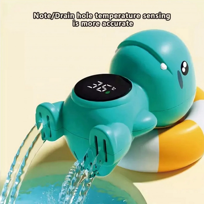 Kinder waterthermometer in de vorm van een dinosaurus