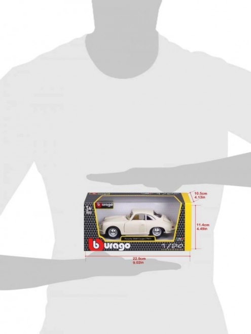 Bburago 1:24 Porsche 356B Coupé (1961) Ivoor