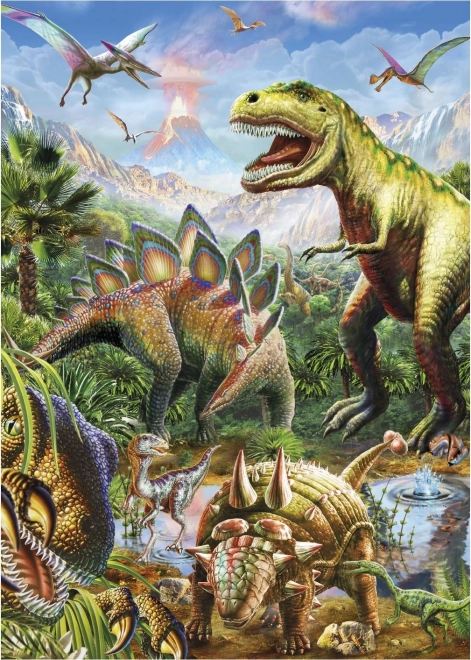 Lichtgevende puzzel wereld van dinosaurussen 100 XL stukken