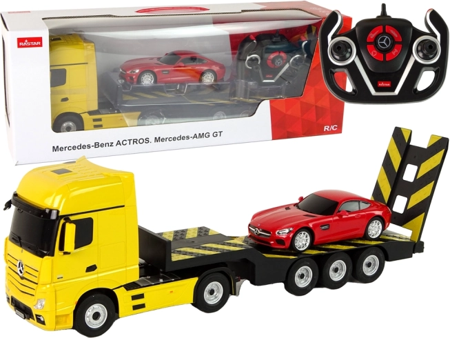 Afstandsbediende Mercedes-Benz vrachtwagencombinatie voor kinderen
