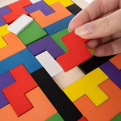 Houten puzzel/tetris Kruzzel 22667