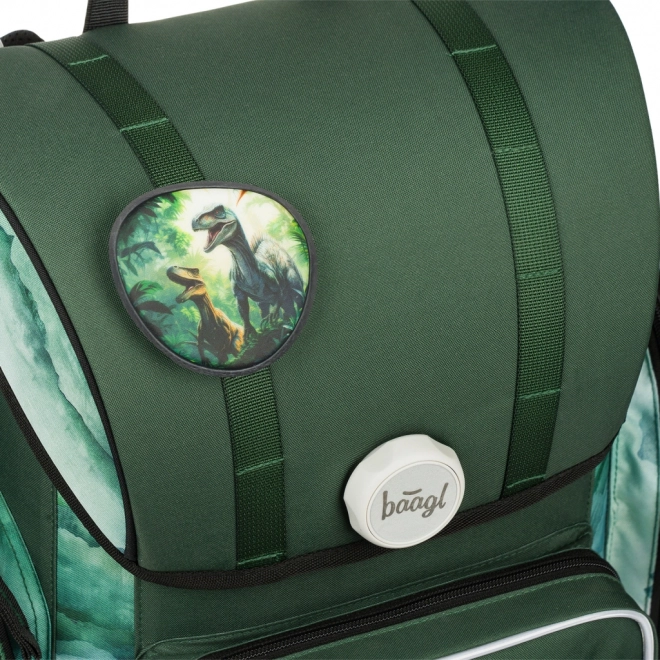 Schoolset Baagl Ergo Dino: rugzak, etui en tasje