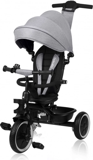 Kinderdriewieler LIONELO Berry Grey Stone met draaibare zitting