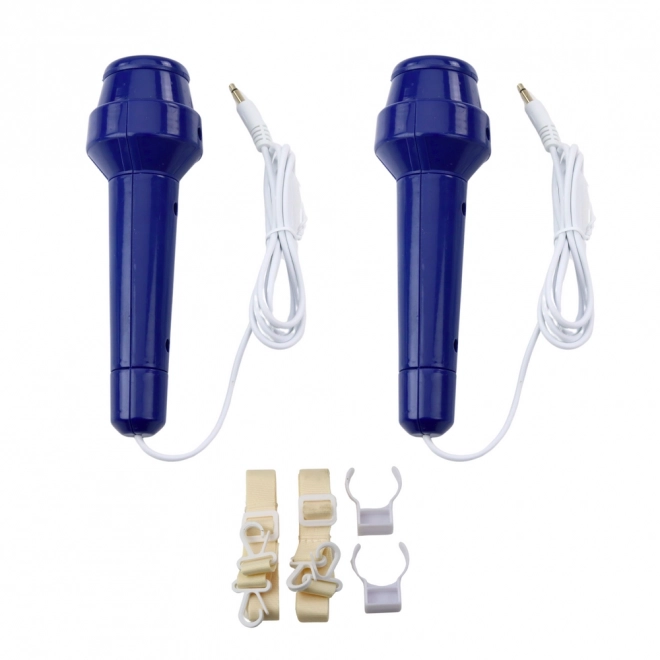 Karaoke set twee microfoons en bluetooth luidspreker