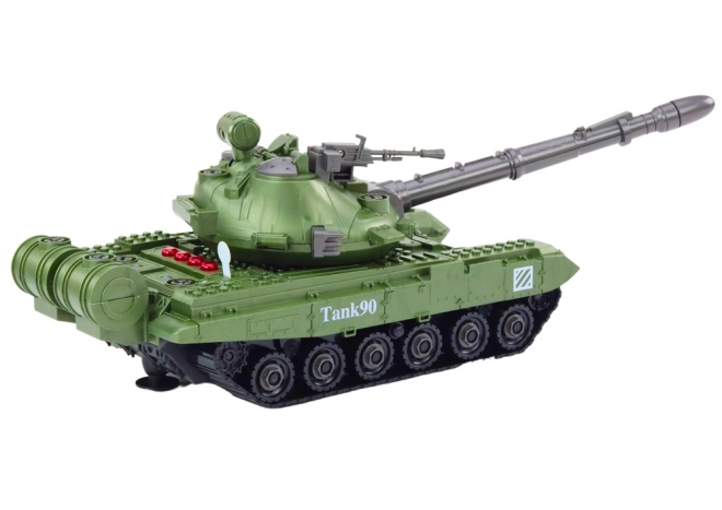 Groene tank DIY voor kinderen met demonteerbare onderdelen en geluiden