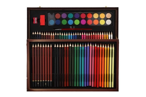 Schilderkist Art box in houten koffer - 91 stuks
