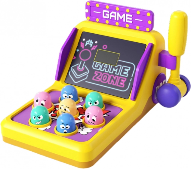 Vaardigheidsspel Whack A Mole Automaat Met Hamer Lichten Geluiden