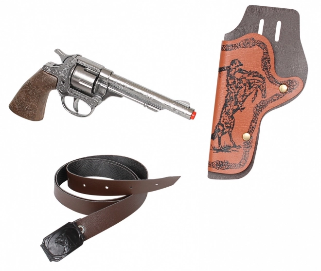 Metalen Cowboyrevolver met Holster 8 Patronen Gonher