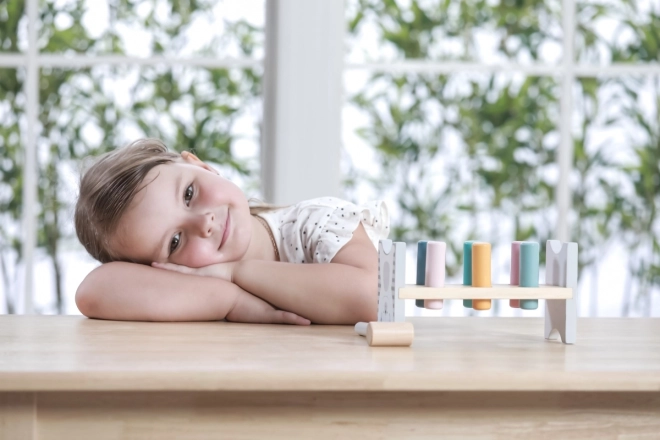 VIGA PolarB Houten bank met hamertje – Montessori speelgoed