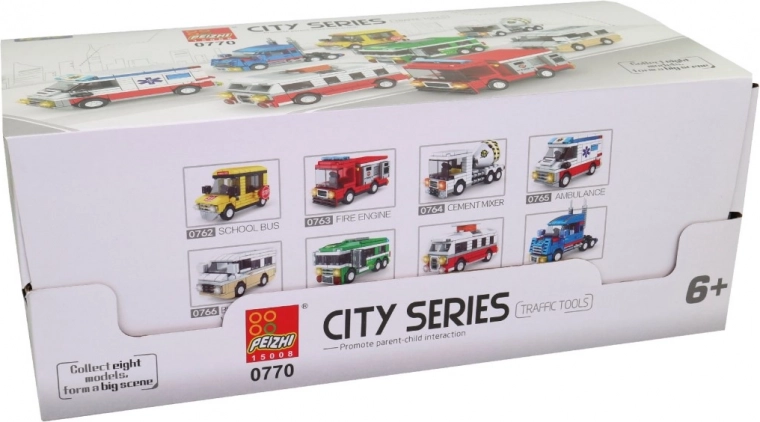 8 stadsvoertuigmodellen in één verpakking