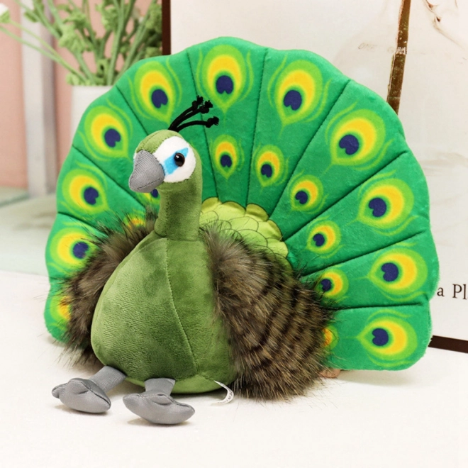Pluchen speelgoed Elegante Pauw groen 30 cm